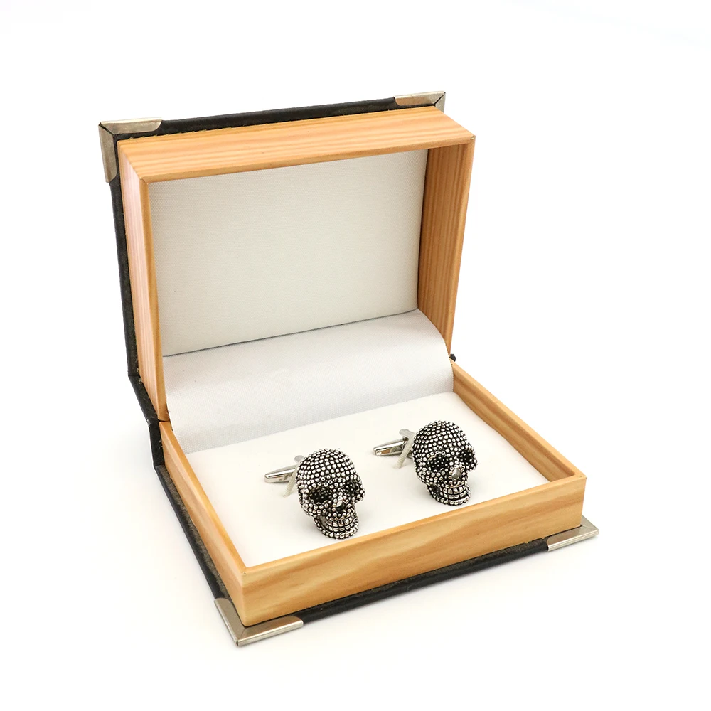 Запонки iGame Day Of The Dead разноцветные из латуни с изображением черепа|cuff links|designer cuff