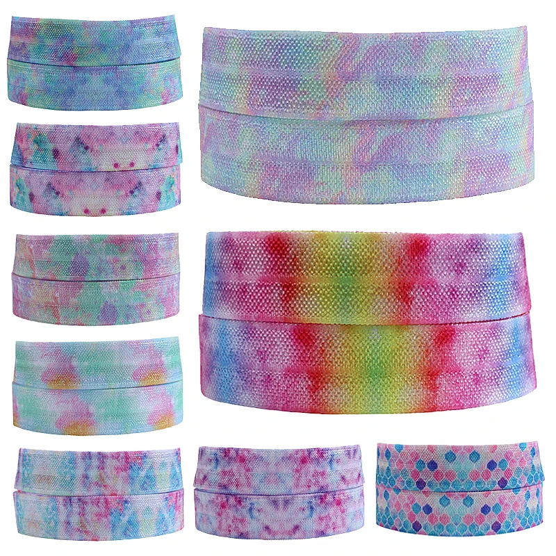 

FLRA ElasticGradient printed fold over elastic for baby headband