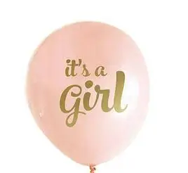 10 шт. 12 дюймов синий/розовый "It Is a Boy/It Is a Girl" латексный шар детский душ День Рождения Вечеринка детская вечеринка Декор поставки - Color: 10pcs girl