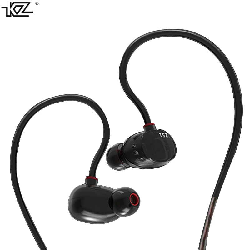 Наушники KZ ZS1 с двойным драйвером мощные стерео наушники-вкладыши с/без HD