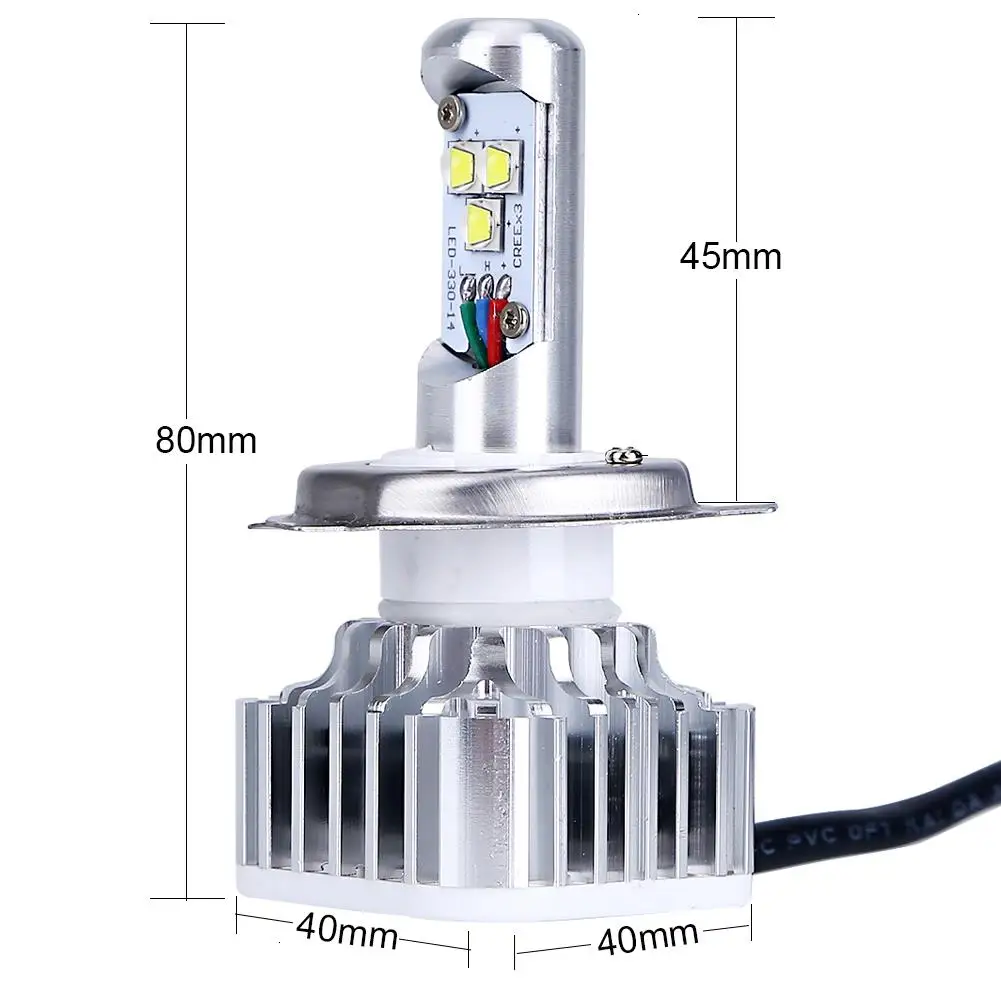 Лампа светодиодная для мотоцикла 12 В H4 h4 p43t 30 Вт|h4 p43t|12v h4h4 led motorcycle headlight |