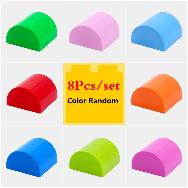 8Pcs Block M 2-2 DIY Различные большое образование частиц блоки качели динозавры фигурки животных аксессуары совместимый город Duploingly игрушка для детей - Цвет: 8Pcs Block M 2-2