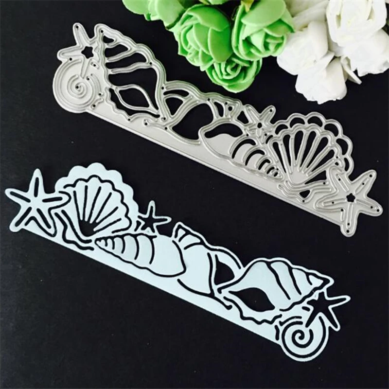 

SCD252 Shell Lace Metal Cutting Dies For Scrapbooking Stencils DIY Album Cards Decoration Embossing Folder Die Cutter Tools