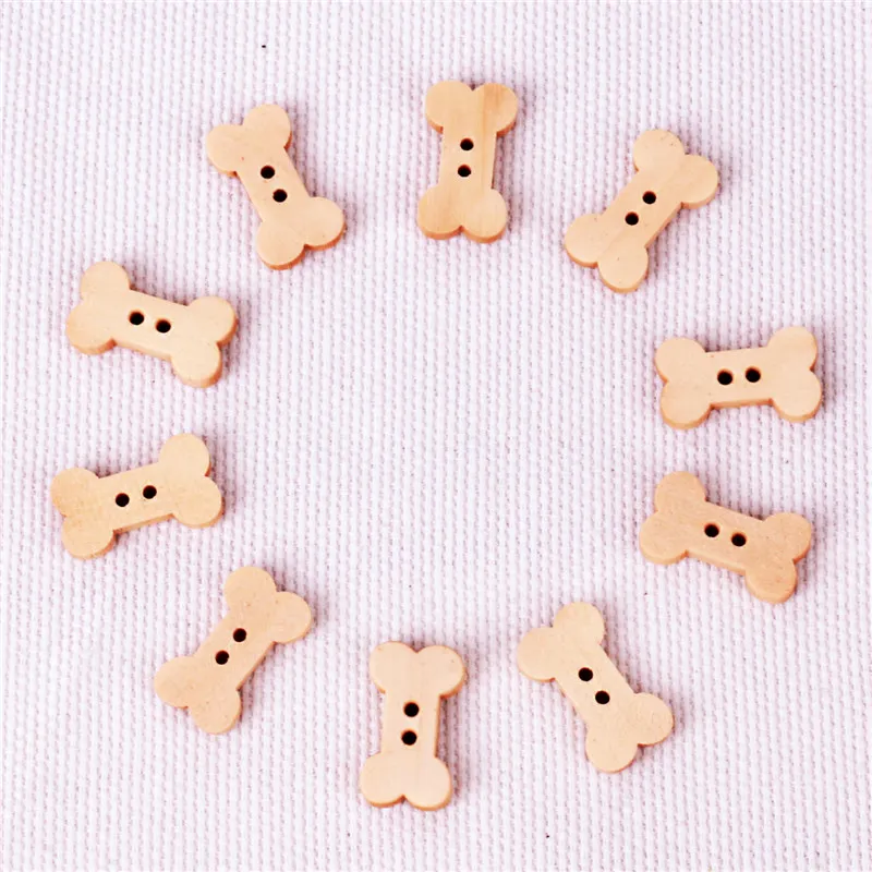 Декорированные милые костяные пуговицы для собак дерево одежда малышей Детское