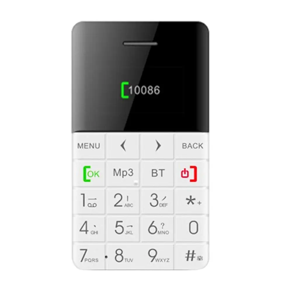 AEKU Qmart Q5 2G GSM карта Мобильный телефон 5,5 мм ультра тонкий карманный мини тонкий телефон 0,96 дюймовый с клавиатурой qwerty карта сотовый телефон - Цвет: Белый
