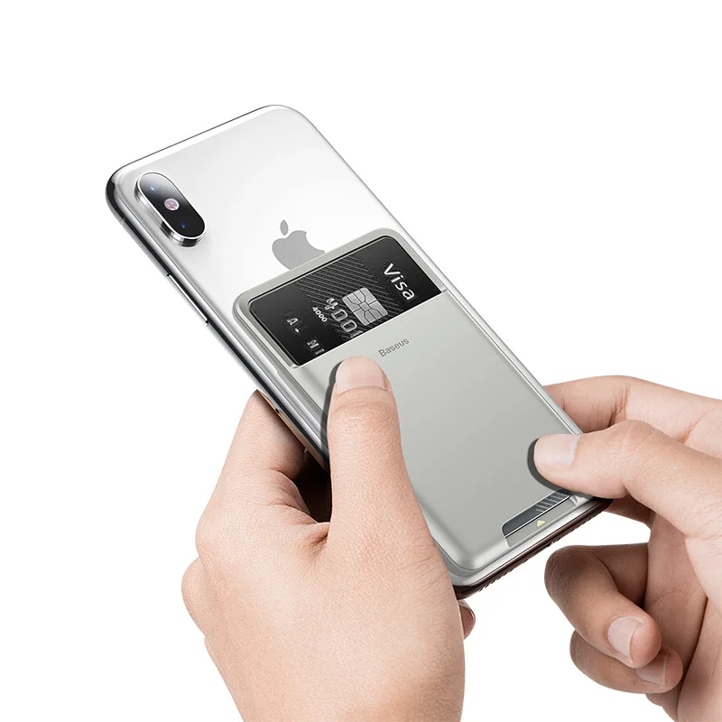 Light Gray Универсальный чехол-кошелек Baseus для iPhone 11 Pro Max X Xs, роскошный силиконовый чехол для телефона samsung Xiaomi - Цвет: Light Gray