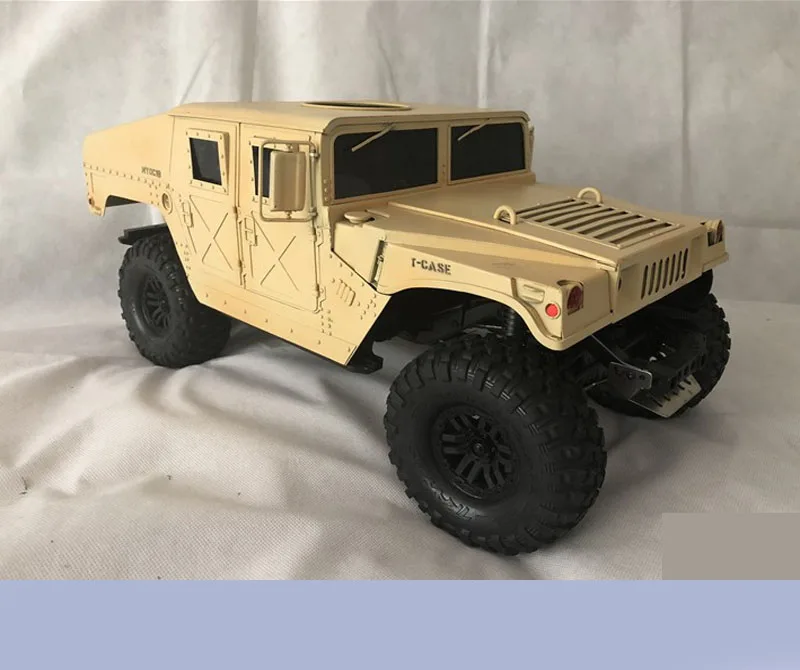 Высококачественный полностью металлический Hummer 1/10 масштаб 313 мм Колесная база RC автомобильный комплект кузова автомобиль Hummer shell Для 1:10 осевой SCX10 D90