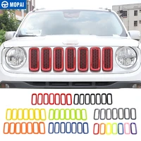mopai abs car exterior insert trim front grille cover decoration stickers for jeep renegade 2015 2018 car styling
