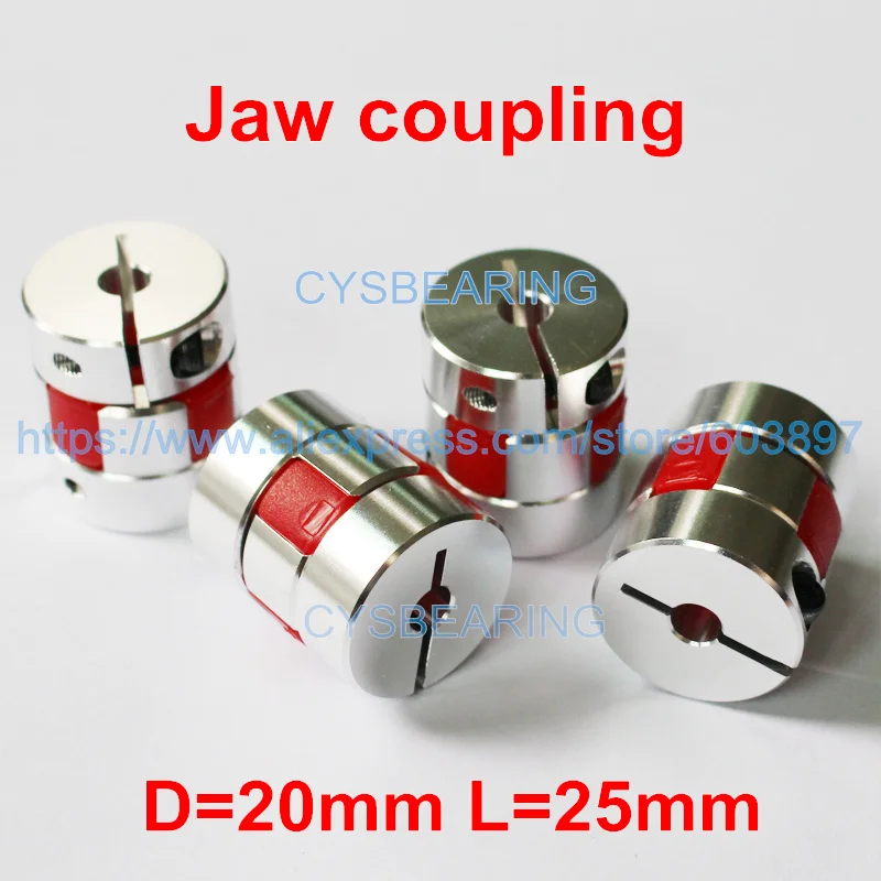 1 шт. D20 L25 1/4 &quot4 мм 5 6 35 7 8 10 Гибкая челюсть паук муфта шаговый двигатель вала|shaft