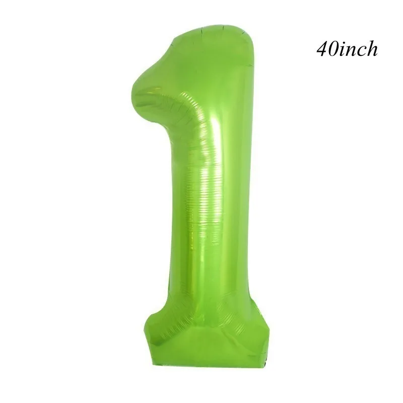 1pc 40inch number 1 1 компл. Джунгли вечерние дикие милые животные воздушные цифры с днем рождения баннер для ребенка душ день рождения для вечеринки в стиле сафари поставки - Цвет: 1pc 40inch number 1