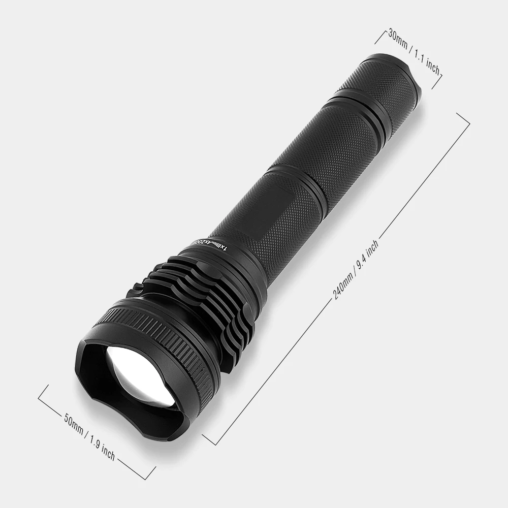 BORUiT мощный 20 Вт 3800lm XHP50 светодиодный мигающий фонарик водонепроницаемый Тактический кемпинг охотничьи фонари 18650 26650