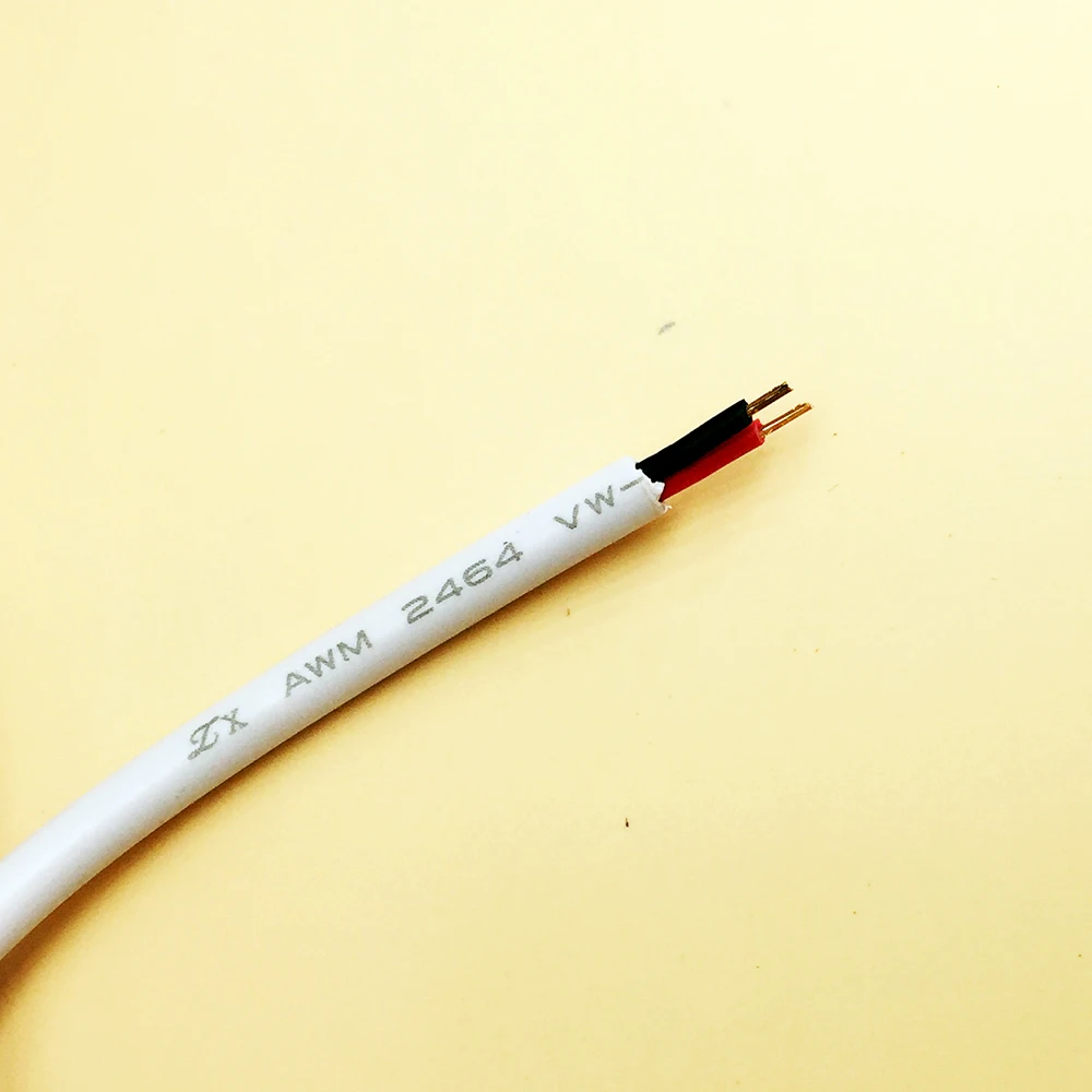 Луженая Медь 22AWG белый ПВХ изолированный Электрический кабель удлинитель электронный провод светодиодный кабель питания для одноцветной полосы