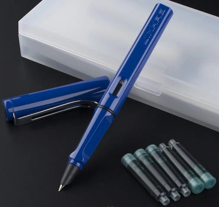 Jinhao 599 милые, прозрачные цветные перьевые ручки с 0,38 мм F Перо смолы чернильные ручки для письма школьные принадлежности - Цвет: 06