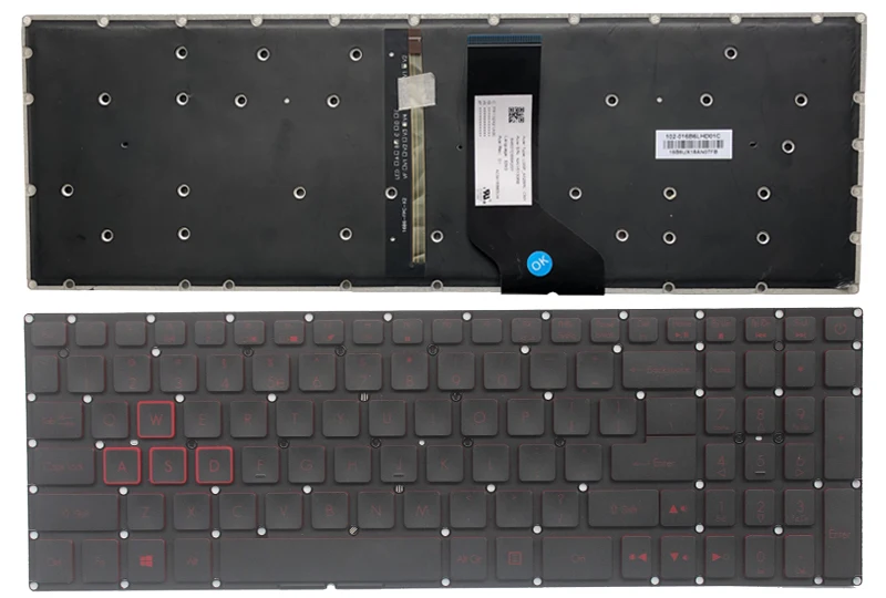 Новая клавиатура для ноутбука США для acer Nitro AN515-51 AN515-51-705 ноутбука американская, с задней подсветкой клавиатуры