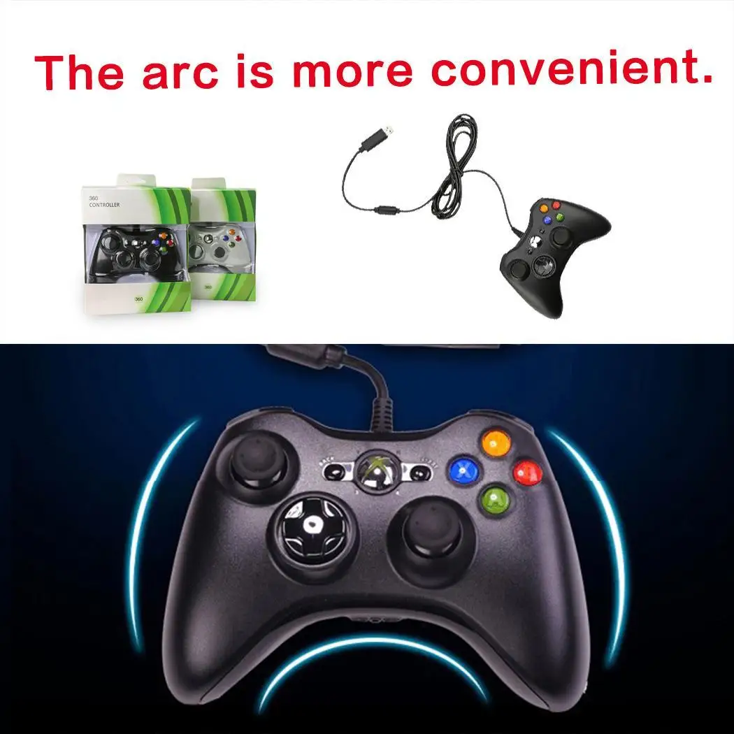 Контроллер геймпад для Microsoft Xbox 360 Slim или ПК Windows геймпады USB Проводная игровая