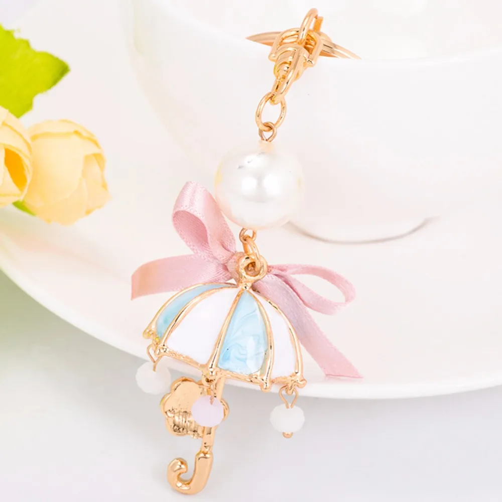 Модная женская сумка EASYA с жемчугом милый цветочный зонтик брелок красивый