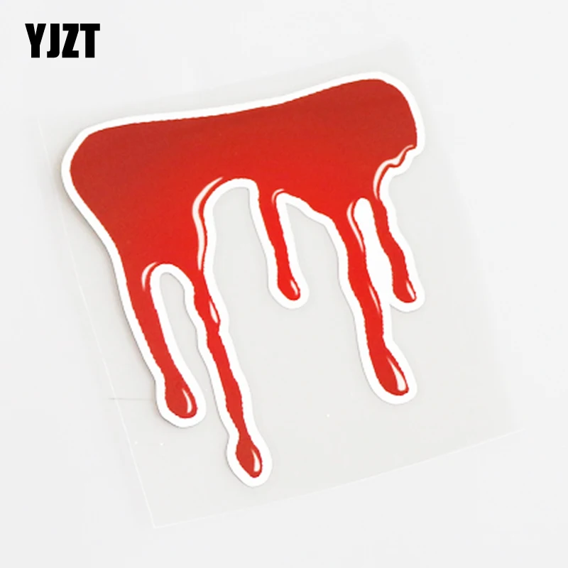 

YJZT 8.5CM*10CM Personality Bloody Blood Car Sticker PVC Decal 13-0634