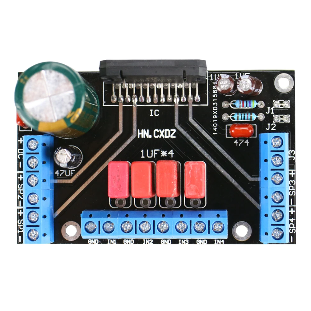 TDA7388 Мощность модуль усилителя 4 канала 4X41W с теплоотвод DC12V 14.5V автомобильный