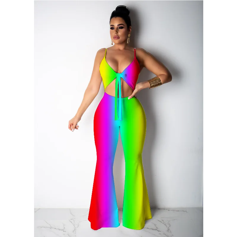 Лидер продаж цветной принт без рукавов с открытыми плечами бретелек модные