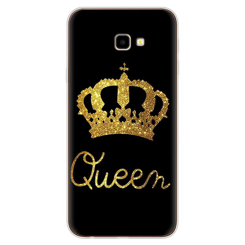 queen Мягкий ТПУ чехол для телефона с рисунком короля, королевы, мрамора, кота для samsung Galaxy J4 Plus J4Plus, силиконовый чехол 6,", Чехол, Fundas - Цвет: queen