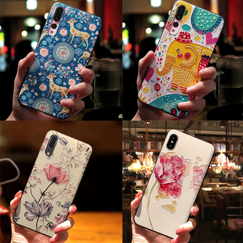 Силиконовый 3D с тиснением и изображением ТПУ для samsung Galaxy A30 A50 A40 A70 Note 8 9 4 M10 M20 M30 A3 A5 A6 A7 A9 A8 S8 S9 плюс чехол