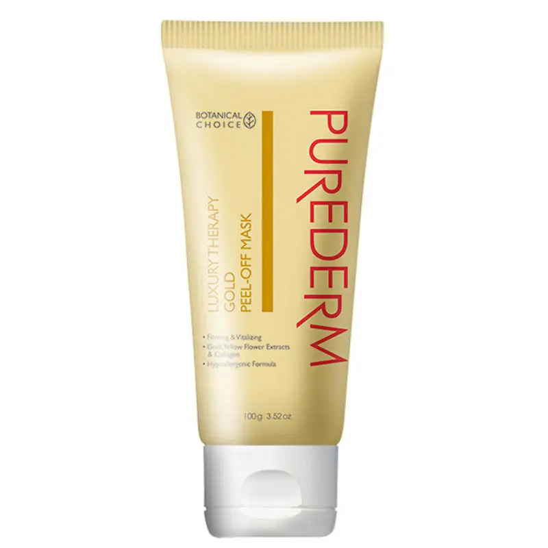 Маска PUREDERM для роскошной терапии 100 г Золотая коллагеновая маска лица средство