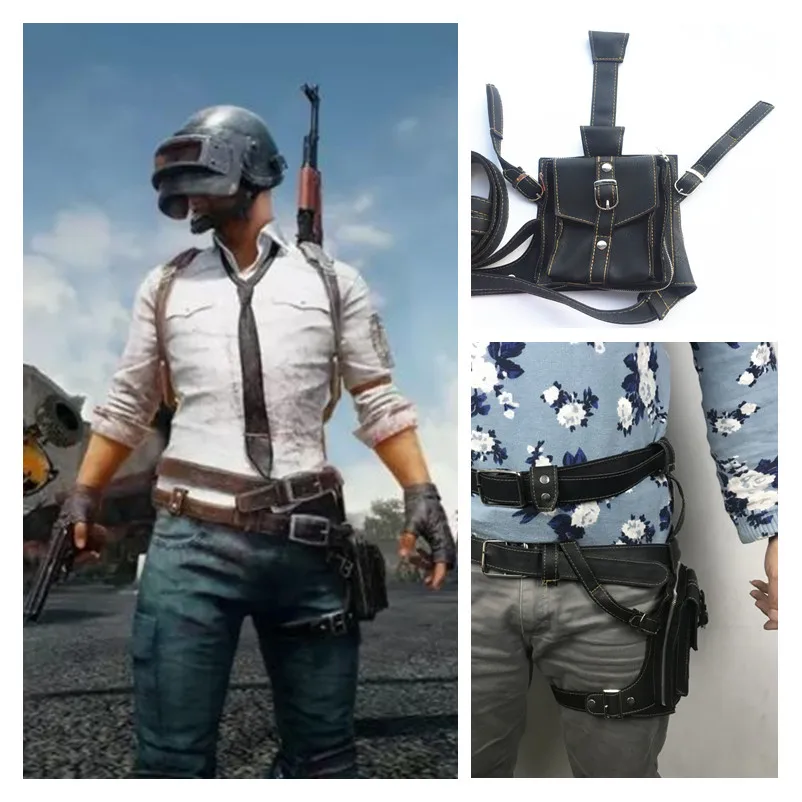 Игра PUBG PLAYERUNKNOWN'S BATTLEGROUNDS, реквизит для косплея, однотонный поясной кошелек из искусственной кожи, Большая вместительная сумка через плечо, сумка для хранения