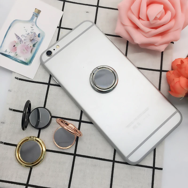 General Mirror Phone finger ring holder 360 Degree stand for Samsung Huawei For iPhone5 5se X 7 6 8 plus Smart phone Universal |