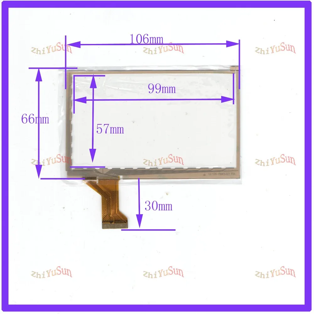 

ZhiYuSun NEW 4.3inch 30PIN Capacitive touchscreens glass 106*66 touchsensor 106mm*66mm for GPScar compatble CTP43001 freeshiping