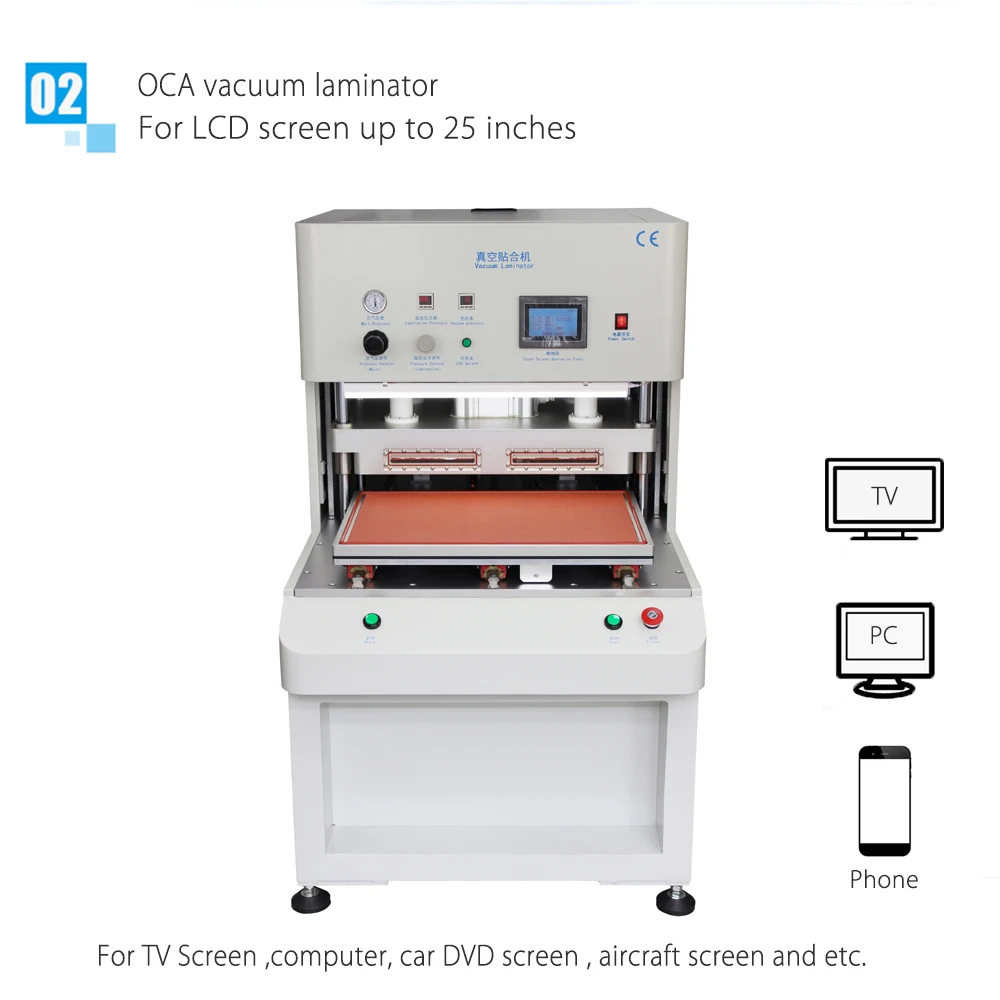 Большой ЖК экран ОСА SCA ламинатор автоматическая вакуумная ламинация 25 дюймов