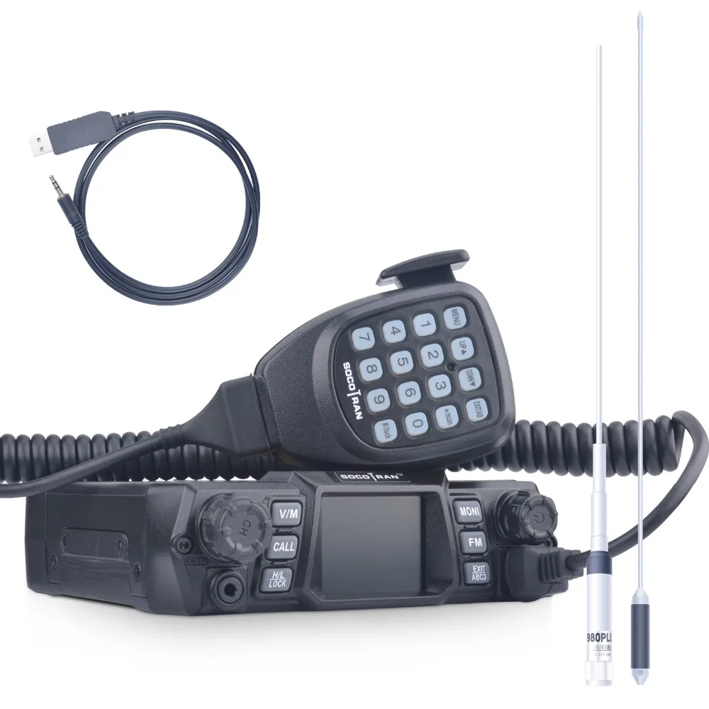 SOCOTRAN 200CH двухдиапазонный 75 Вт/55 Вт автомобильное радио VHF 136 174 МГц UHF 400 480 2 полосное