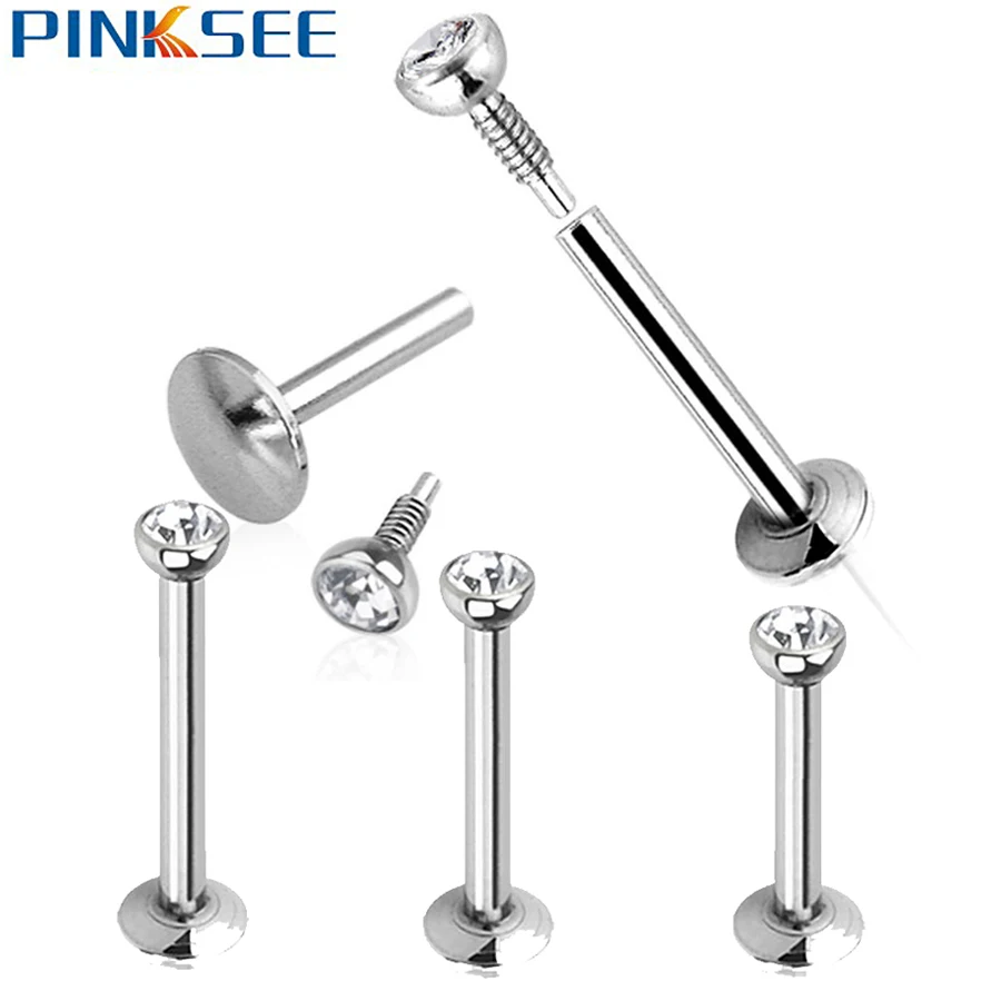 Кольцо из Нержавеющей Стали Для Пирсинга Ушей 6 мм 8 10 с кристаллами/стразами|piercing