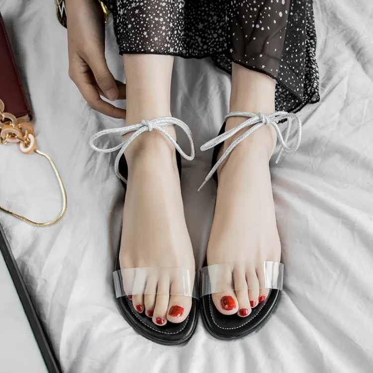 Летние женские сандалии на плоской подошве большие размеры 9 10 11 15|Боссоножки и