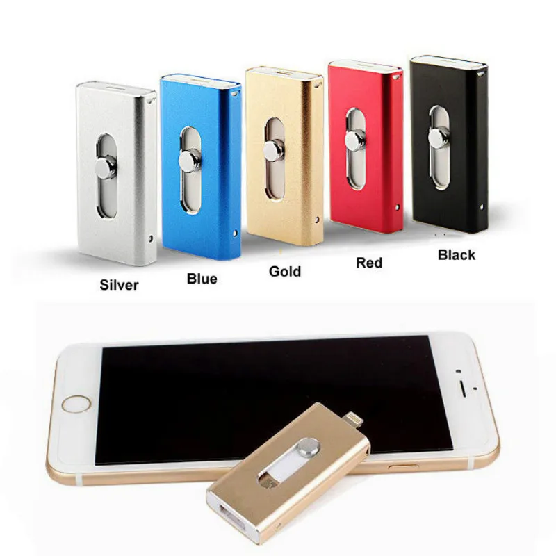USB флеш накопитель 16 ГБ 32 64 для iPhone 7 Plus 6 5 5S Lightning to Metal Pen Drive U Disk iOS10 memory stick 128 IOS9|64gb