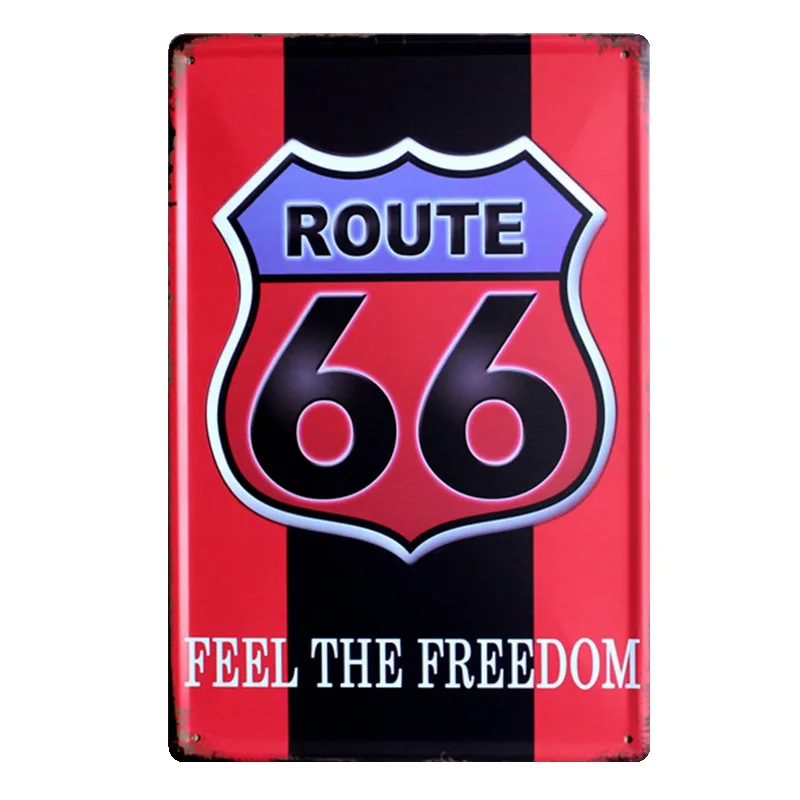 W Route 66 ретро металлические жестяные вывески домашний Автомобиль отель Декор декоративная металлическая стена наклейки Искусство ремесло винтажные наклейки доска 20*30 см N176 - Цвет: W