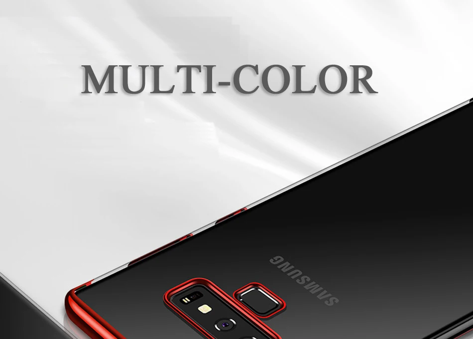 ITEUU ТПУ прозрачный гальванический чехол для телефона samsung Galaxy Note 9 Чехлы мягкая прозрачная задняя крышка роскошный