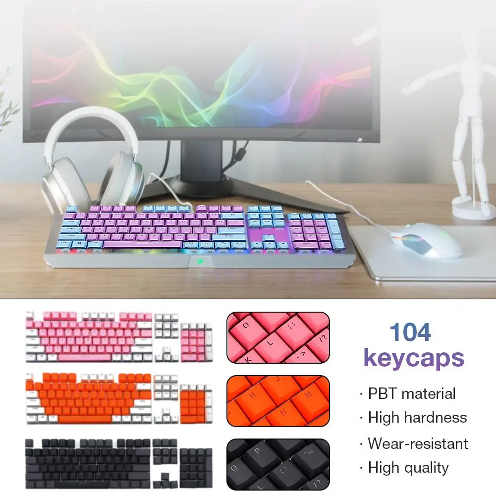 Колпачок для клавиатуры с радужной раскладкой 104 клавиш|Комплекты мышь плюс