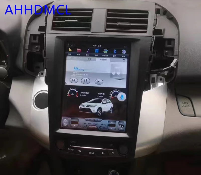 Автомобильным бортовым компьютером коврик для Tesla Стиль мультимедийный плеер Android 7,1 gps для Rav4 Авто A/C версия 2006 2007 2008 2009 2010 2011 2012