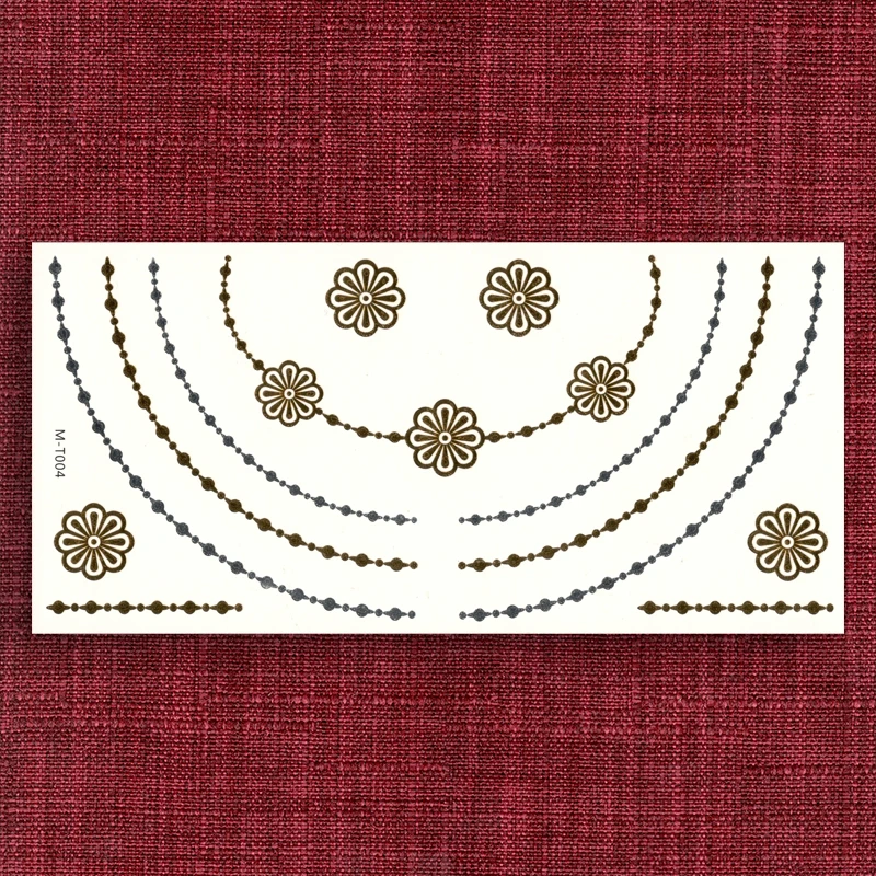 Временные татуировки из искусственного золота водонепроницаемые водные