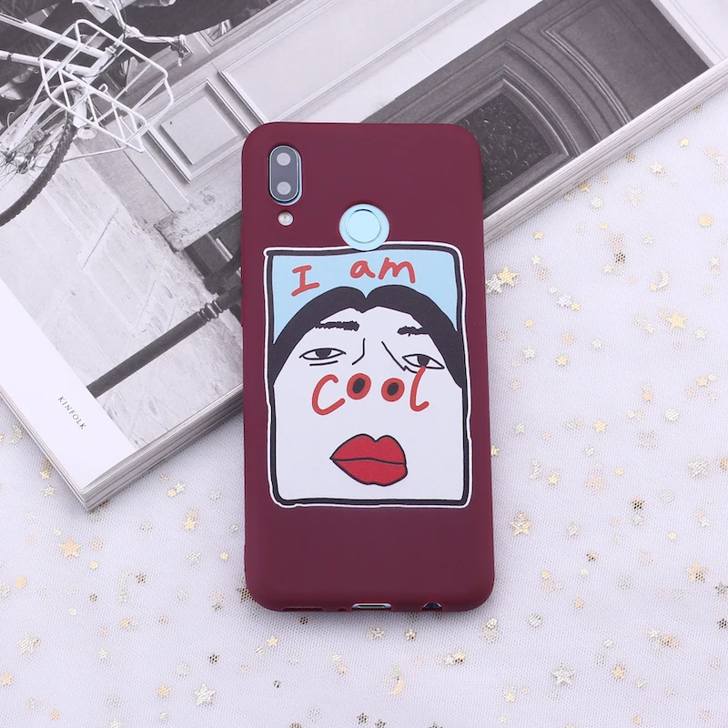 Силиконовый чехол для телефона Huawei Honor Mate 10 20 Nova P20 P30 P40 P Smart I AM COOL Girl Memes Candy|Бамперы|