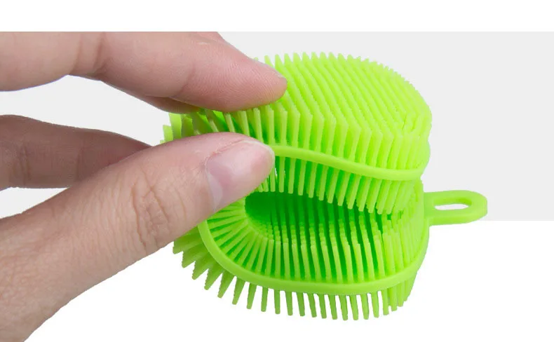 1 шт. силиконовая губка для мытья посуды скруббер кухонное чистящее