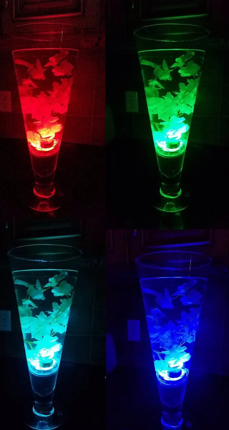 Погружной светодиодный светильник s RGB многоцветный Водонепроницаемый 10 светодиодный s лампы светильник пульт дистанционного управления для сада ВАЗА БАЗА Хэллоуин Праздник светильник ing Декор