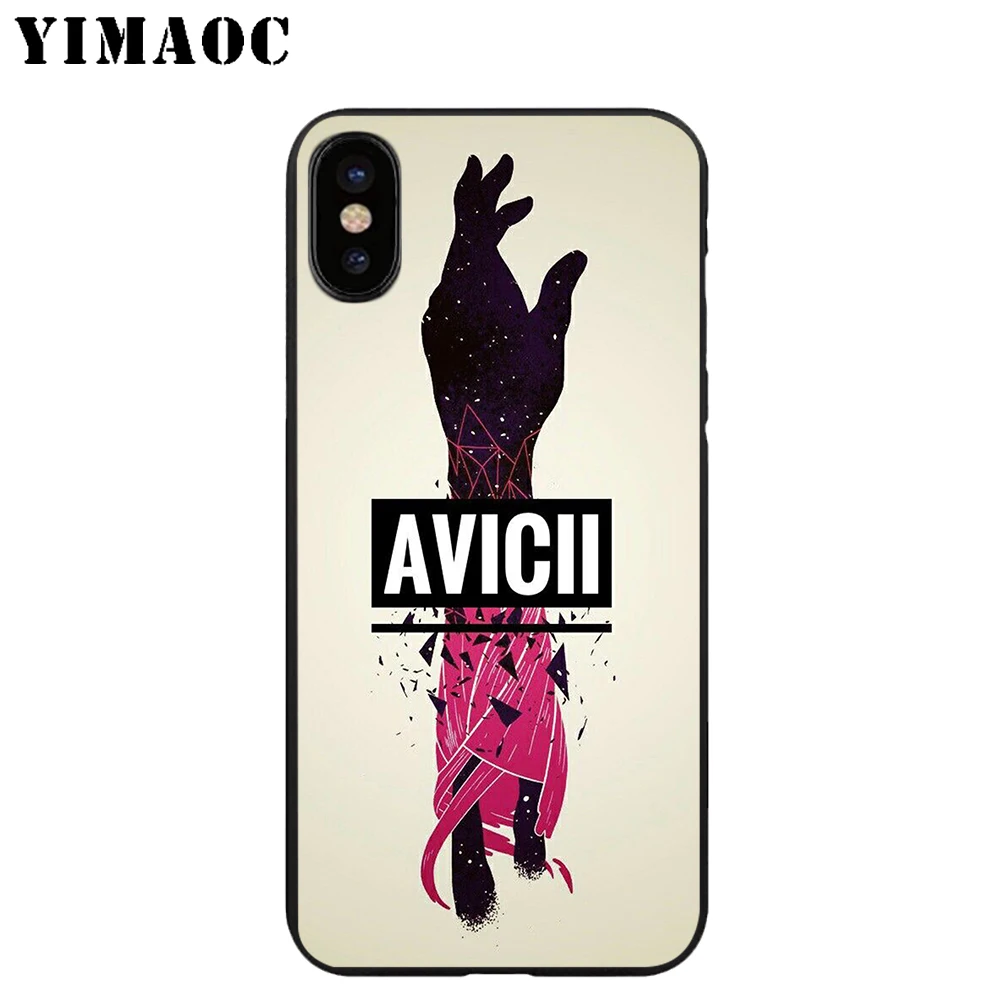 YIMAOC DJ Avicii SNAKE Soft TPU Black Silicone Case for iPhone X or 10 8 7 6 6S Plus 5 5S SE Xr Xs Max |