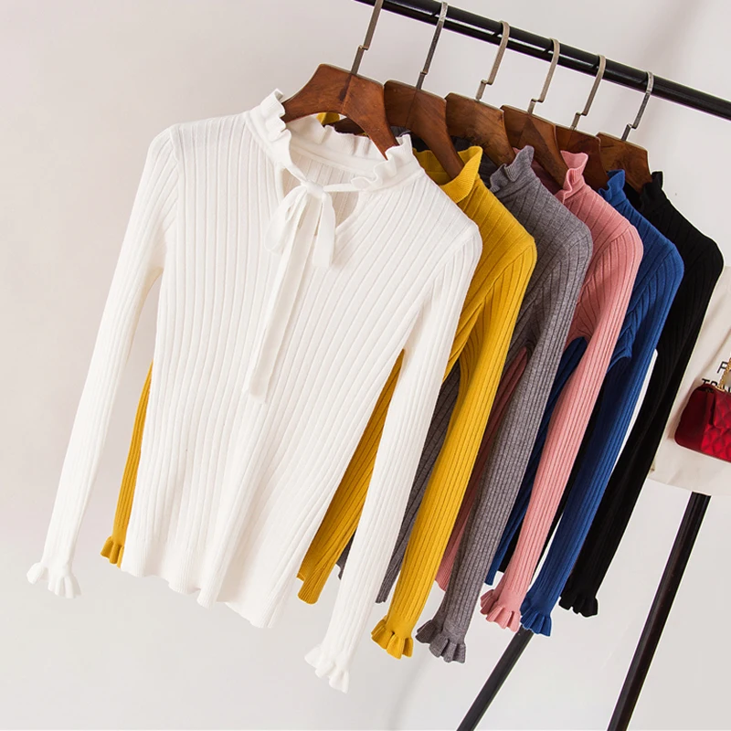 

Women sweaters and pullovers 2019 Spring Autumn Korean hollow sweaters womens loose knitted sweater female v-neck pullover tops