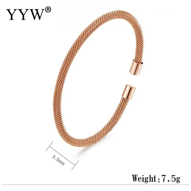 

10pcs Luxury Women Stainless Steel Bangle Opening Adjustable Fashion Bracelet Chain Simple Design Girls European style mujer