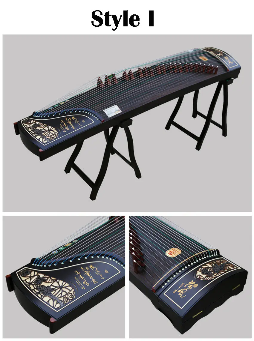 Guzheng Инструмент из цельного дерева ручная резьба профессиональная производительность guzheng с полным набором роскошных аксессуаров XSb001