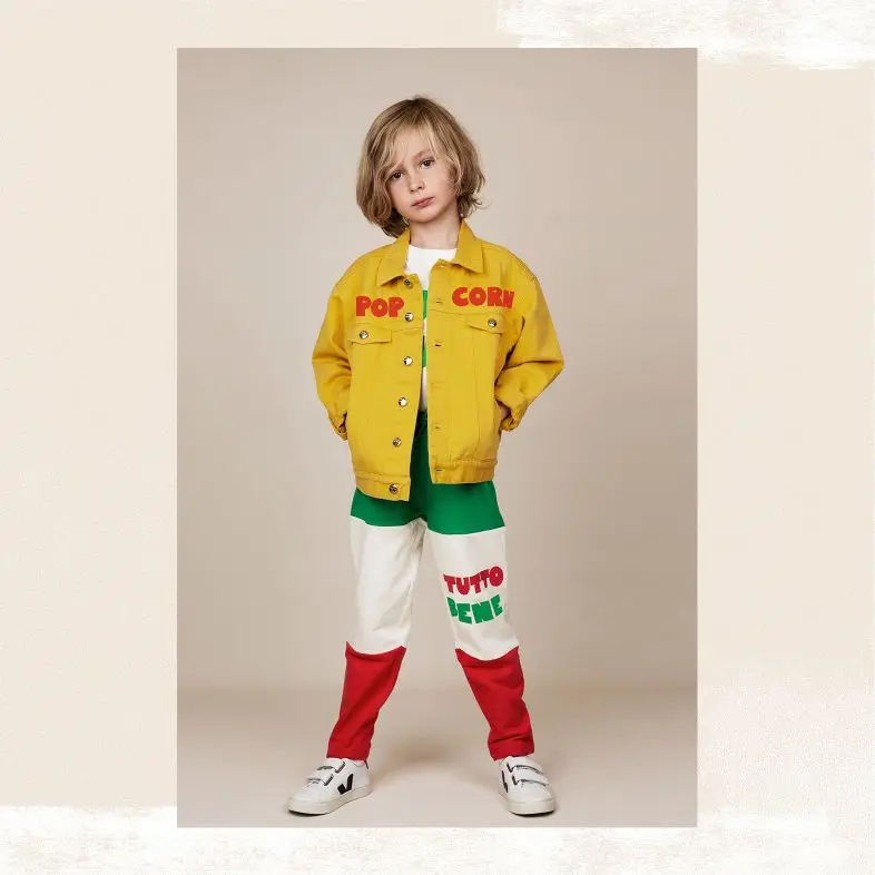 Комплекты брендовой осенней одежды для мальчиков и девочек куртка пальто джинсы