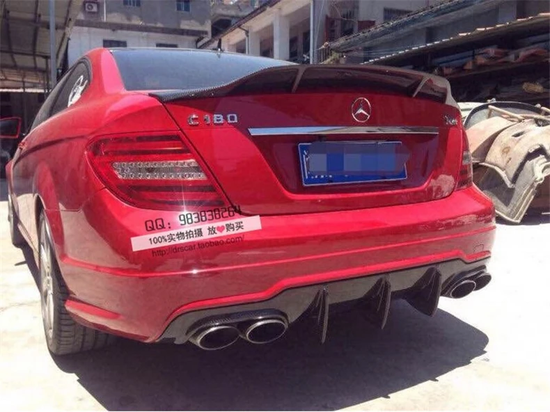 Задний спойлер из углеродного волокна для Mercedes-Benz C Class W204 C63 C180 C200 C300 2012-2014