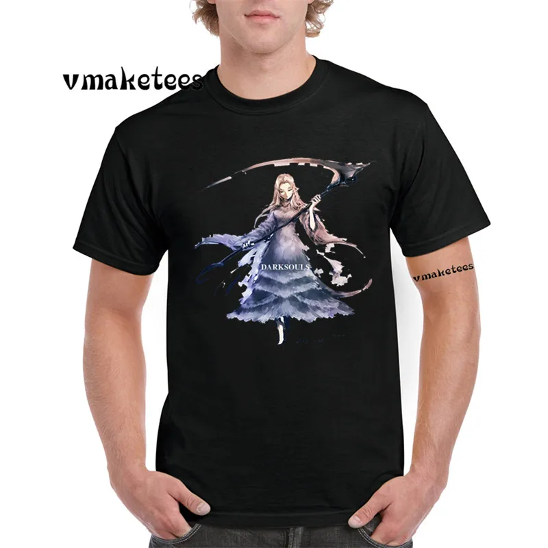 Dark Souls T-shirt geek Short sleeve O-Neck Knight Oscar's Old Plus 7 Estus Flask Tshirt GMT364 | Мужская одежда