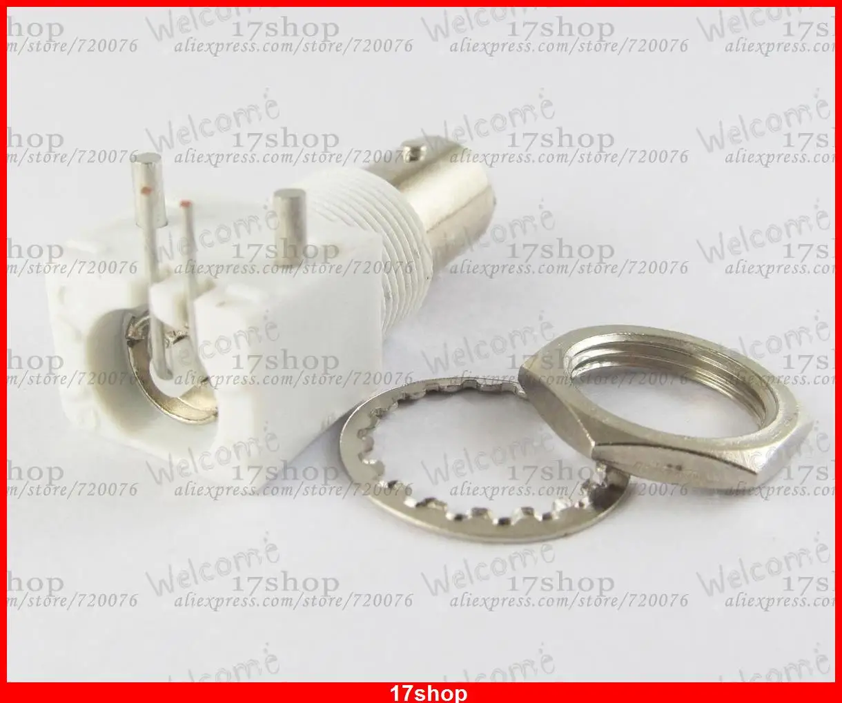 30 шт. прямоугольный разъем BNC для монтажа печатной платы на гнездо белый |